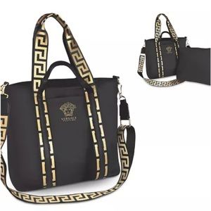 Gently Used Versace Parfumes Bag with detachable internal pouch. So roomy!!